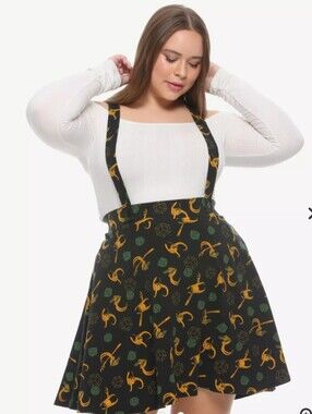 Her Universe Marvel Loki Suspender Skirt Plus Sz 4